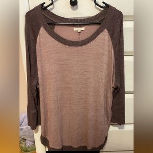 Maurice’s Mauve Quarter Sleeve Sweater- Size: XL